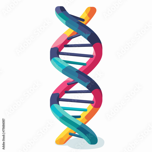 Cell dna on white background, vector
