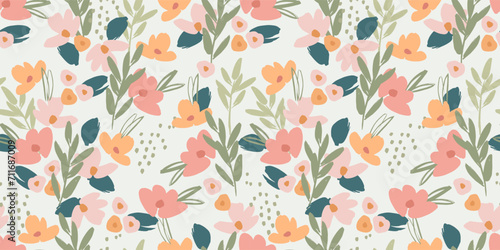 Floral seamless pattern. Vector design for paper  cover  fabric  interior decor and other