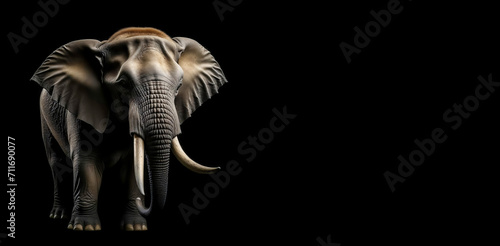 grey elephant, a wild African animal. artificial intelligence generator, AI, neural network image. background for the design.
