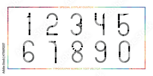 assorted digital custom vector numbers. minimum. Color gradation. Dark. Banner Network. 3d effect. Design. futuristic. Paper cut or effect. Luxury. Premium. 190