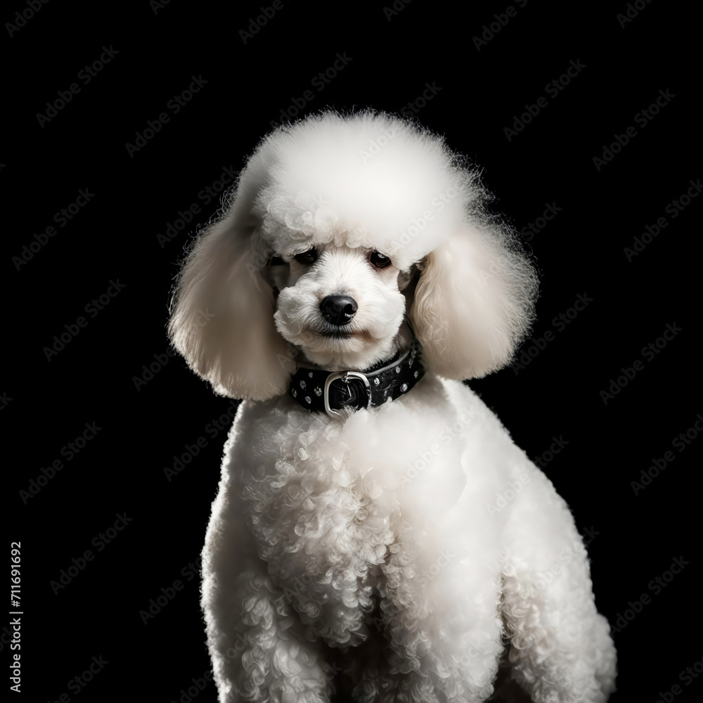 cute little pet dog, poodle, pet. artificial intelligence generator, AI, neural network image. background for the design. cute little pet dog, poodle, pet. artificial intelligence generator, AI, neural network image. background for the design.