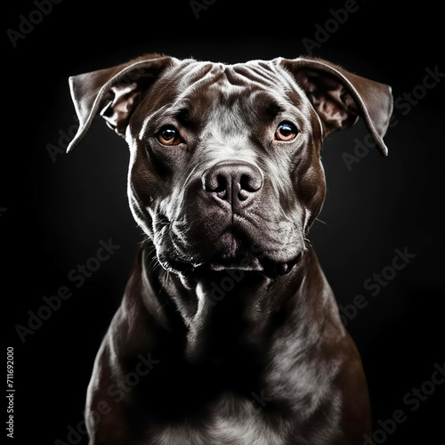 a big beautiful dog, a pet, a four-legged friend. artificial intelligence generator, AI, neural network image. background for the design.