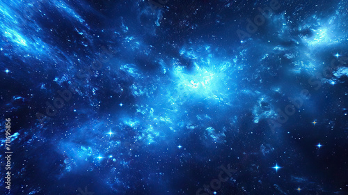 Cobalt Cosmos: A Cobalt Blue Background with Celestial Bodies and Cosmic Phenomena, Inspiring Wonder © Lila Patel