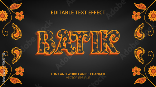 Editable Batik Text Effect