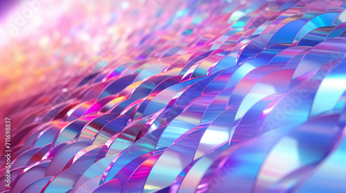 Iridescent Textured Waves in Vivid Hues created with Generative AI technology