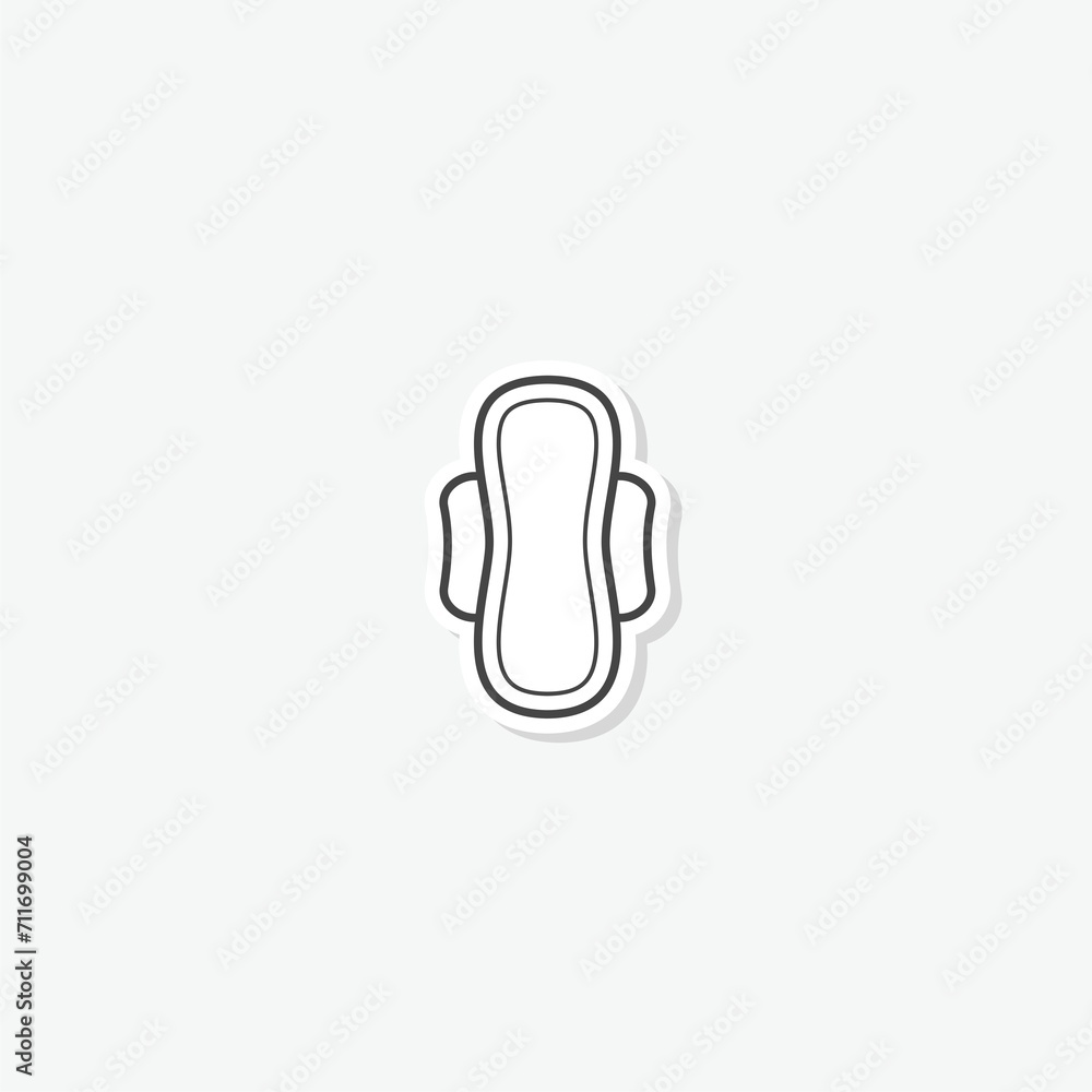 Feminine hygiene product icon sticker isolated on gray background Feminine hygiene product icon sticker isolated on gray background