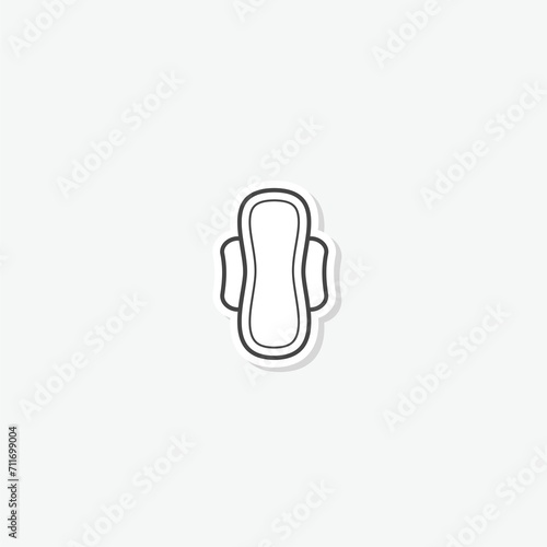 Feminine hygiene product icon sticker isolated on gray background