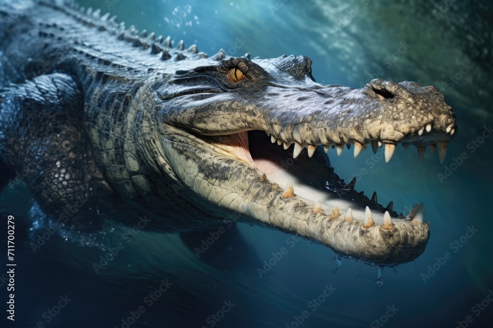 Fototapeta premium Largest crocodile: Saltwater crocodile.