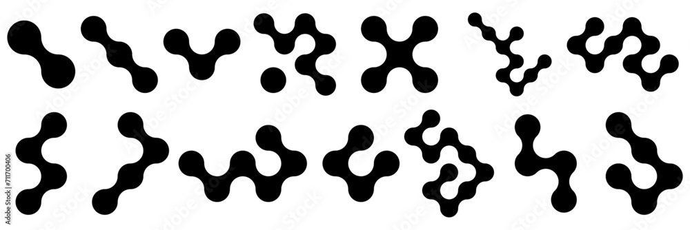 set of metaballs. design elements vector collection