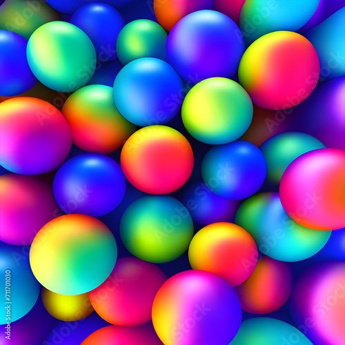 colorful 3d balls background