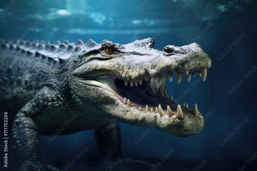 Obraz premium Large crocodile species from Southeast Asia.