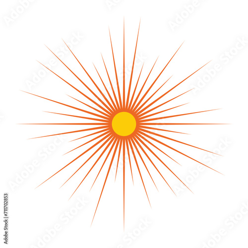 Circle Star Sunburst Sunshine Orange Icon