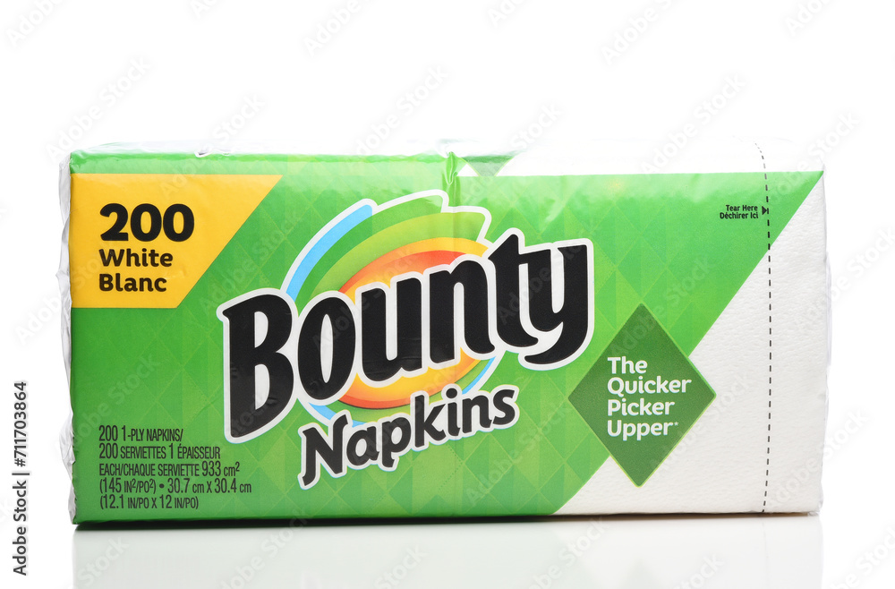 IRVINE, CALIFORNIA 15 JAN 2024 A package of Bounty Napkins 200 count