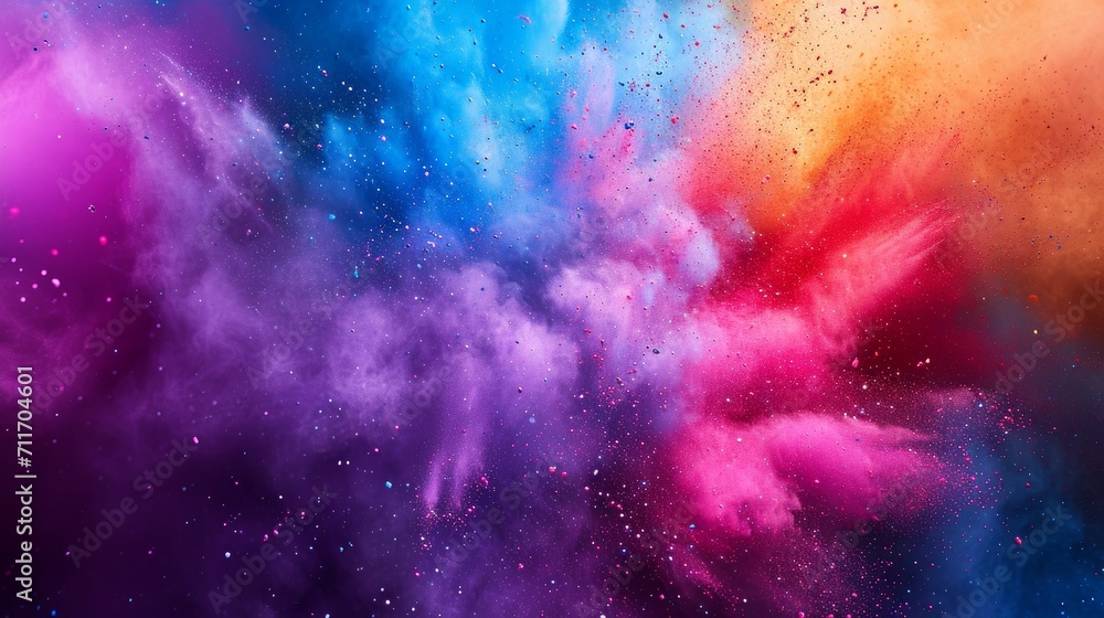 background of colorful powder explosion