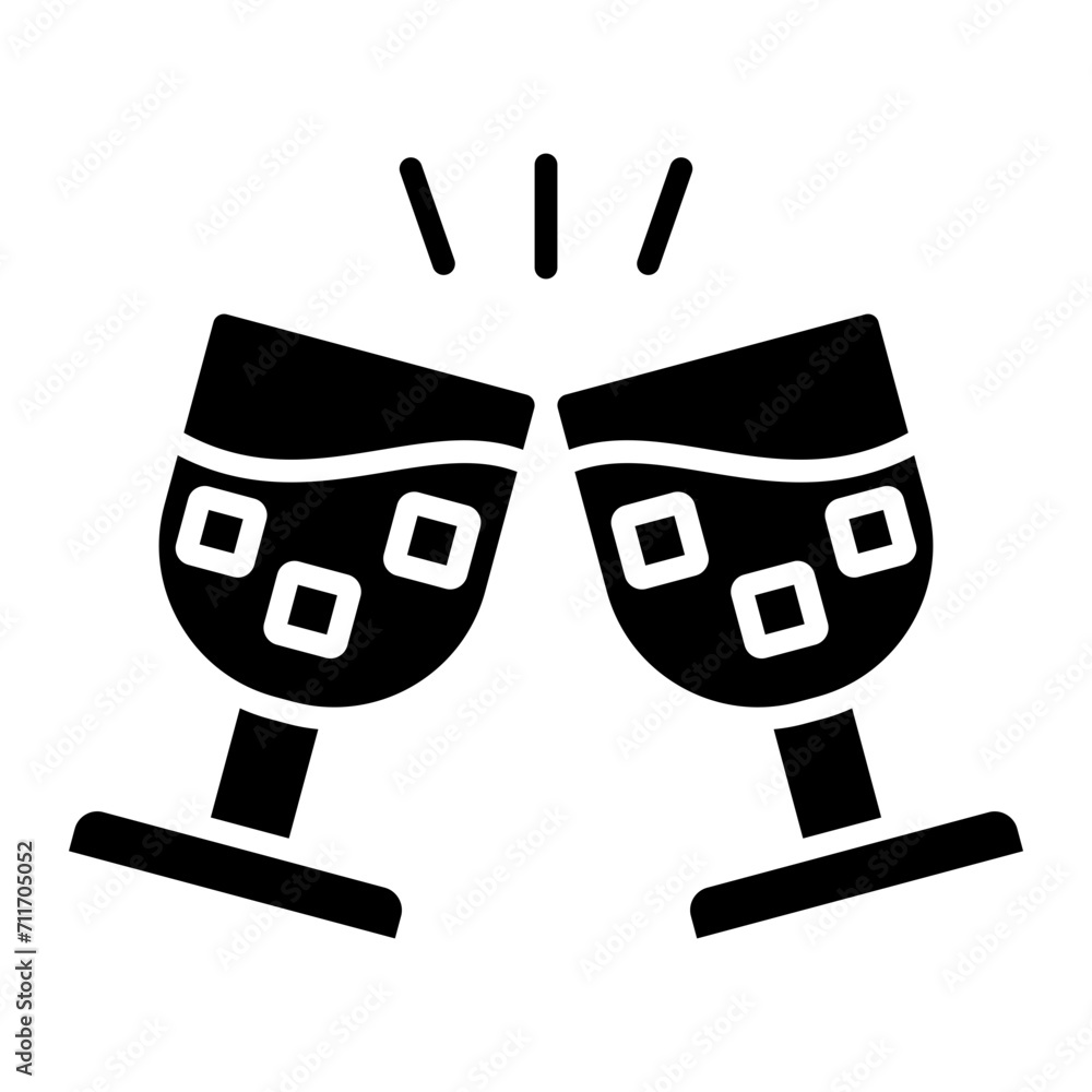 Champagne Glass icon vector image. Can be used for Catering. Champagne Glass icon vector image. Can be used for Catering.