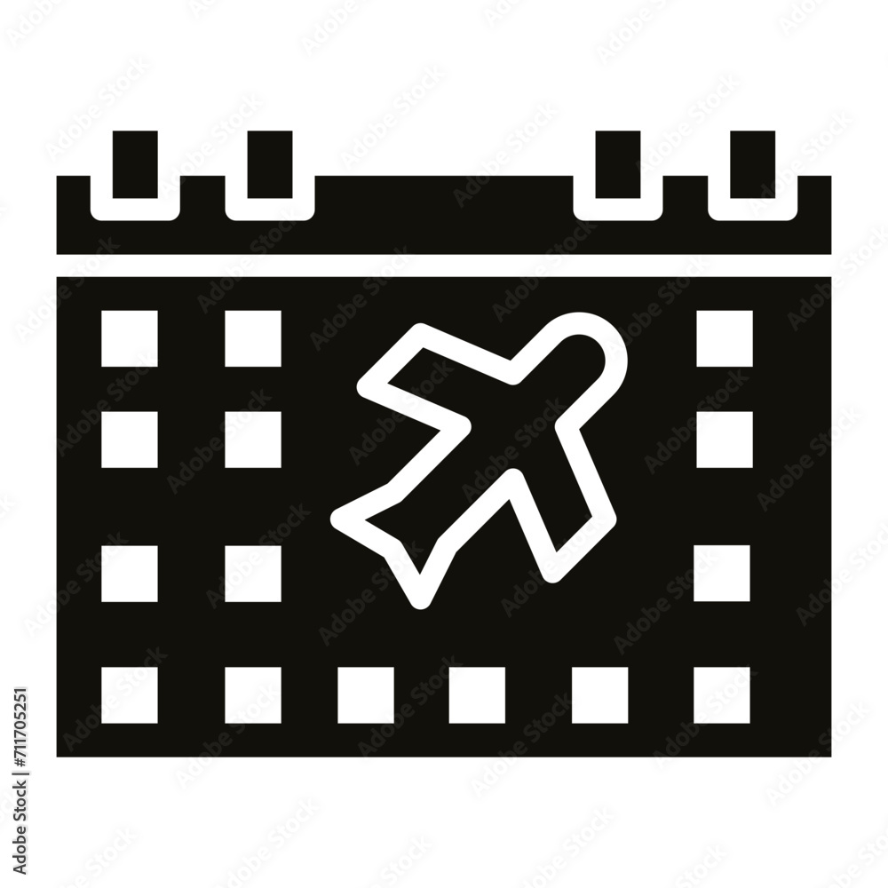 Fototapeta premium Travel Date icon vector image. Can be used for Vacation Planning.