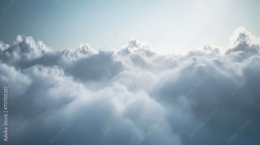 upper view of white beautiful clouds