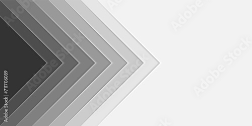 White triangle vector background arrow angle white paper layer overlaps on white space for text and message artwork background design.