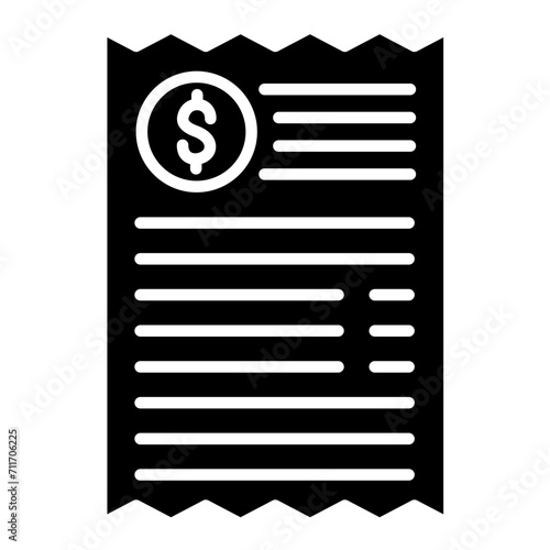 Receipt icon vector image. Can be used for Business & Economy. © SAMDesigning