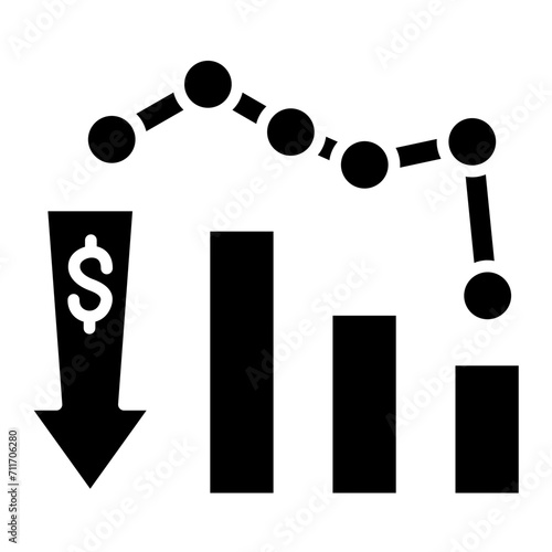 Downfall icon vector image. Can be used for Business & Economy.