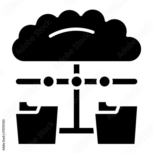 Distributed Data icon vector image. Can be used for Big Data.