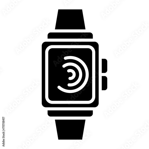 Smartwatch icon vector image. Can be used for Time and Date.