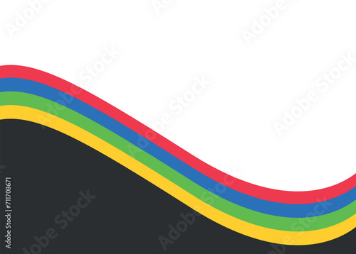Banner with colored waves. Vector design. Vector graphics for design.