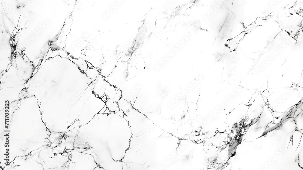 Fototapeta premium Marble texture. White marble with black and gray veins.