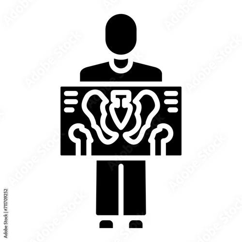 Man X ray icon vector image. Can be used for Health Checkup.