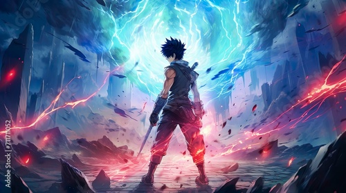 Meister des Gewitters: Anime-Krieger im Elementesturm photo