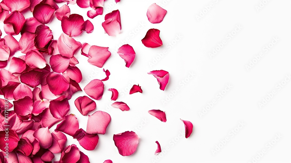 Fragile flying pink and white flower petals. pink on a white background. Concept for Valentine's day. Fragile flying pink and white flower petals. pink on a white background. Concept for Valentine's day.