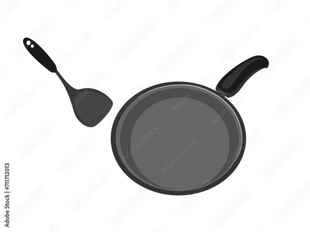 Pan on a white background.