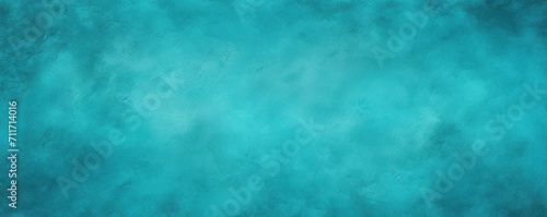 Cyan flat clear gradient background with grainy rough matte noise plaster texture