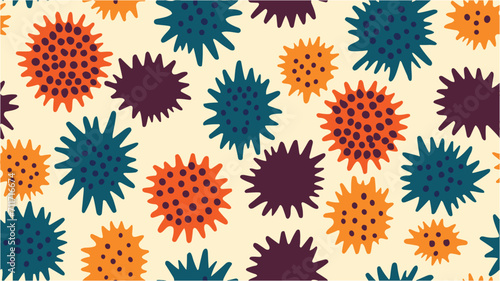 Christmas background. Seamless abstract pattern with floral ornament. Seamless vector pattern with flowers. Doodle style. Vector flower seamless background. Floral seamless pattern. photo