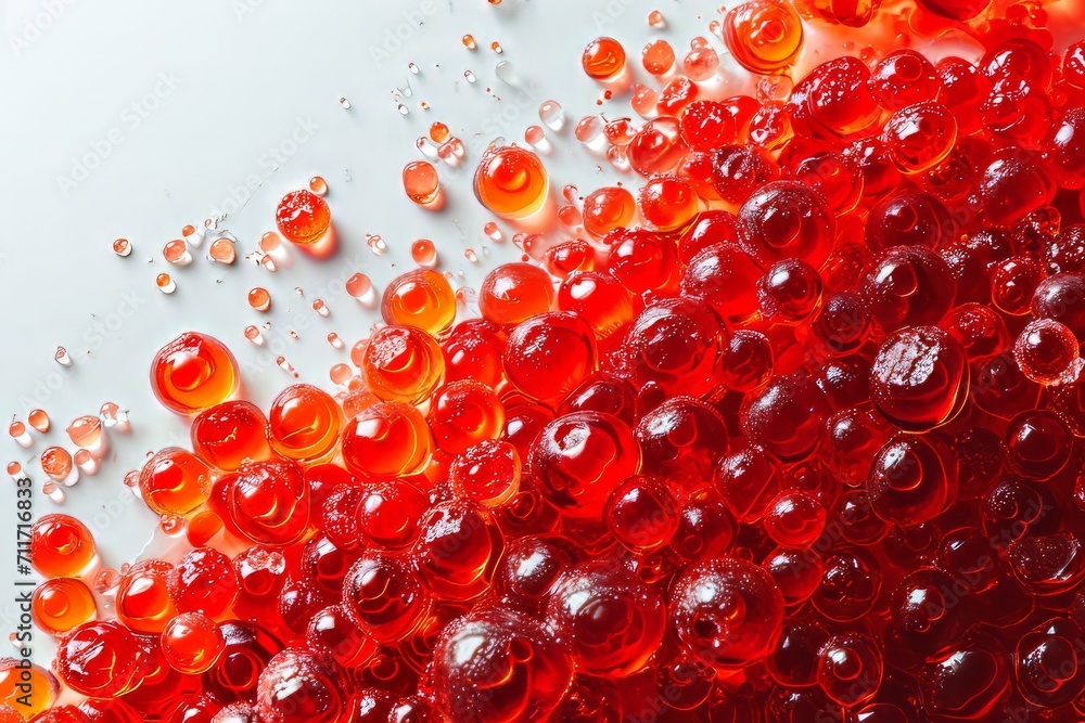 Red caviar close up macro, white background Red caviar close up macro, white background
