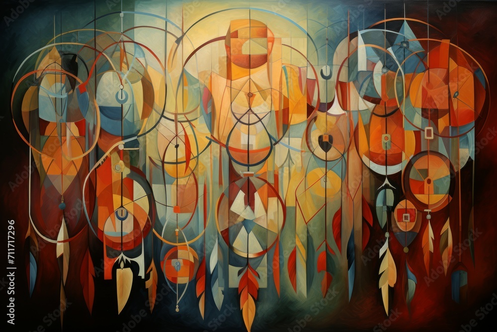Obraz premium Gossamer-Woven Dreamcatchers - Generative AI