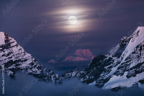 Kangchenjunga mount: Majestic Third-Highest Peak at 8586m, Full photo