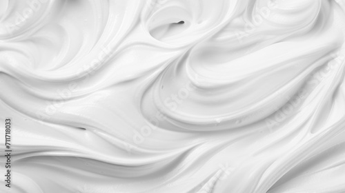 White cosmetic cream background or White dairy food background.