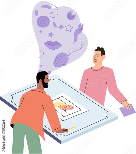 Mental health counseling vector illustration. Empathy and understanding are foundational in mental health counseling, creating safe space for healing Problem solving strategies are employed