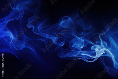 Empty dark background with indigo smoke