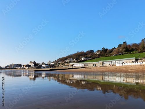 Seafront Reflections at Lyme Regis January 2024 