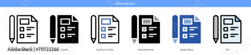 Planing Icon Set