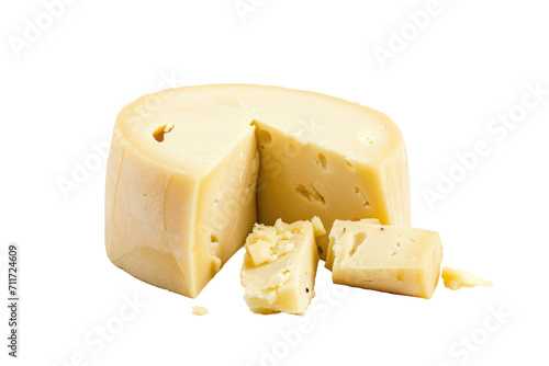 cheese isolated on transparent or white background, no shadow