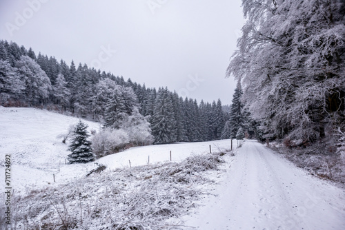 Kleine Winterwanderung im verschneiten Thüringer Wald bei Floh-Seligenthal - Thüringen - Deutschland photo