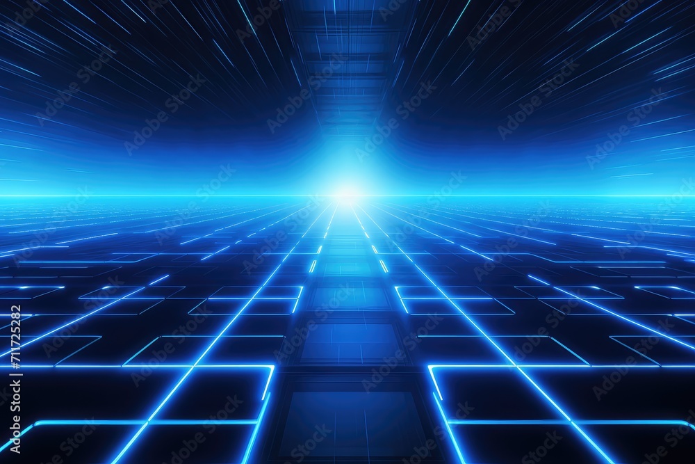 Futuristic Cyber Grid with Vanishing Point Perspective
Futuristic Cyber Grid with Vanishing Point Perspective