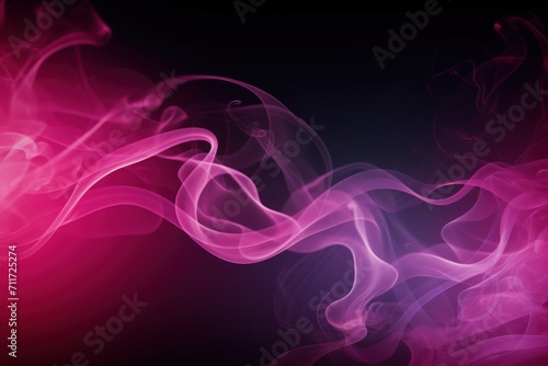 Empty dark background with pink smoke
