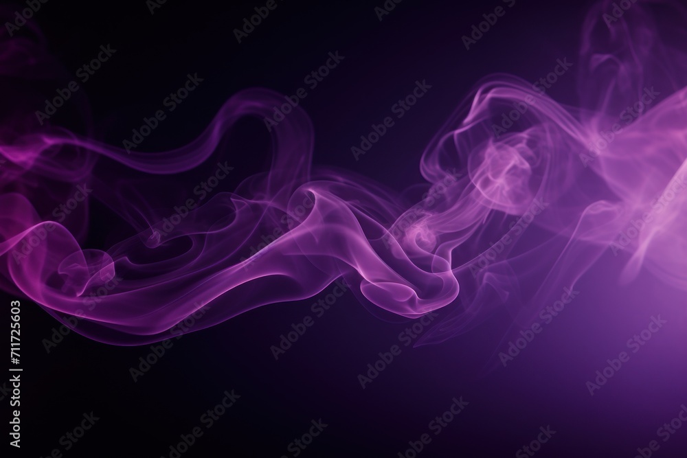 Empty dark background with purple smoke
