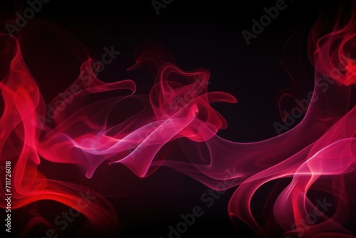 Empty dark background with ruby smoke