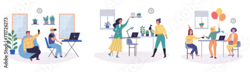 Colleagues vector illustration. Building strong relationships with colleagues fosters sense community and camaraderie within company An associates assistance and collaboration are crucial