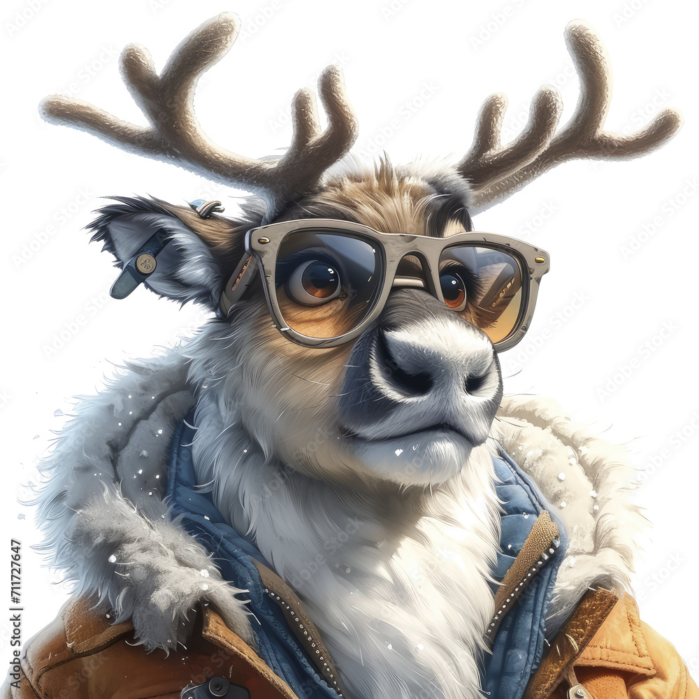 A Lapponian Herder In Finnish Reindeer Herding, Isolate Images White Background